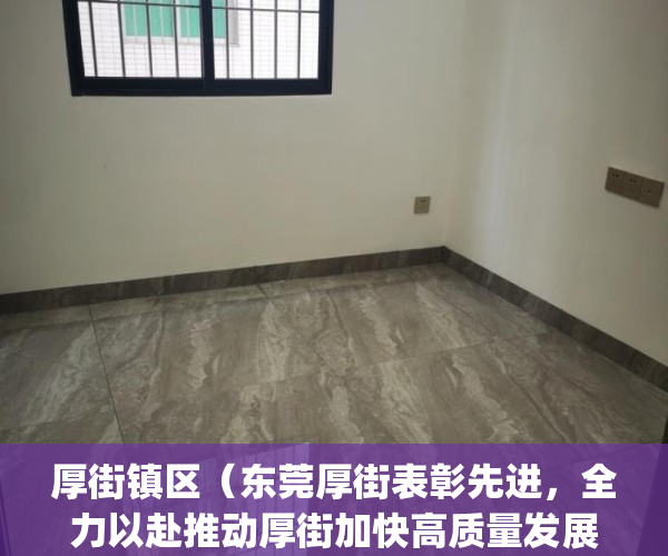 厚街镇区（东莞厚街表彰先进，全力以赴推动厚街加快高质量发展）(厚街镇党委领导班子成员)